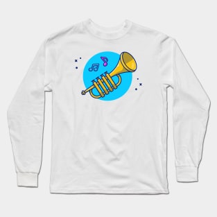 Trumpet With Music Notes Long Sleeve T-Shirt